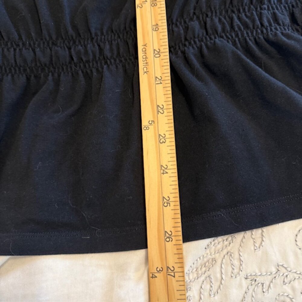 Croft & Barrow Womens Top XL Black Elastic Waist  Pullover top short sleeve - Picture 9 of 10
